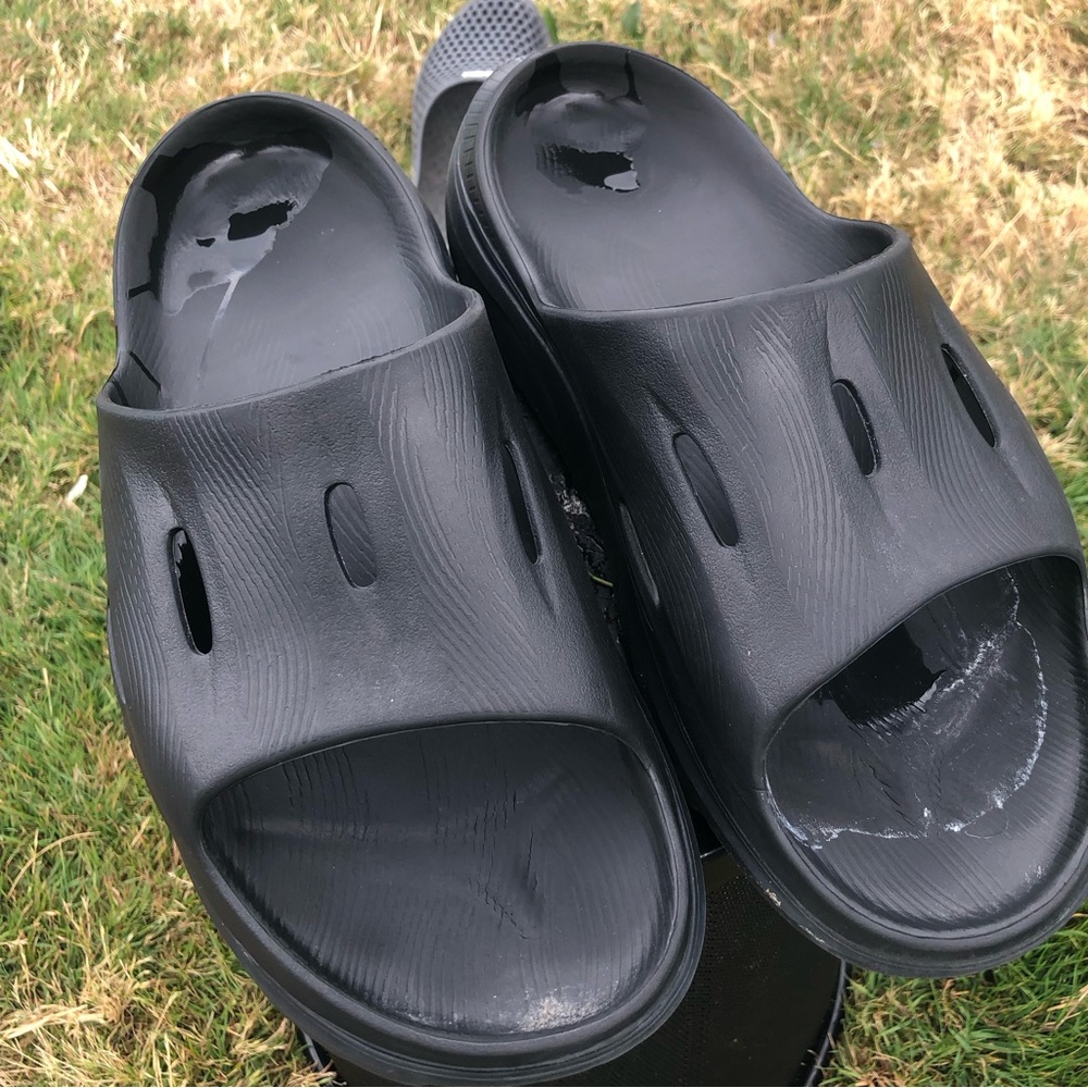Hoka One One Ora Recovery Men's Black Slip-On Comfort Slides Sandals Size 13